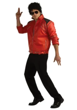 Adult Beat It Costume Deluxe Red Zipper Jacket