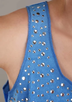 Blue Richard Simmons Costume For Adults -Smiffys Sales adult blue richard simmons costume alt 3