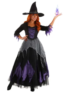 Midnight Purple Witch Costume For Women