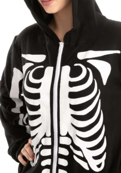 Adult Skeleton Hooded Onesie -Smiffys Sales adult onesies hooded skeleton alt 8