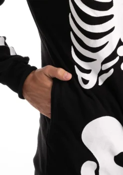 Adult Skeleton Hooded Onesie -Smiffys Sales adult onesies hooded skeleton alt 9