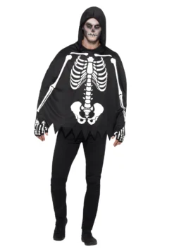 UK Halloween Sales 2024 -Smiffys Sales adult poncho skeleton costume2
