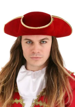 Rum Pirate Red Costume Hat For Adults