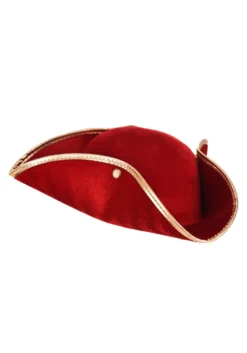 Rum Pirate Red Costume Hat For Adults -Smiffys Sales adult rum pirate red hat alt 2