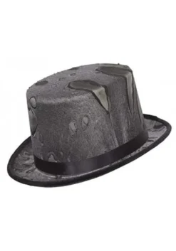Tattered Black Top Hat For Adults