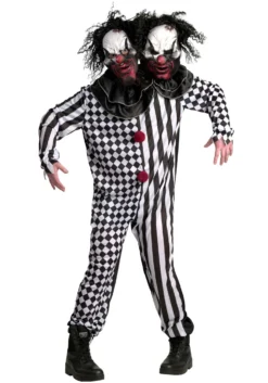 Two-Headed Clown Costume For Adults