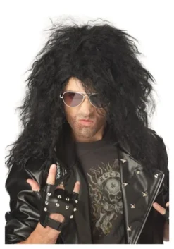 Black Heavy Metal Wig