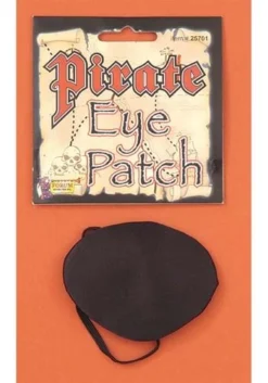 Black Satin Pirate Costume Eye Patch