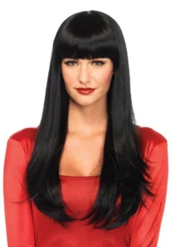 LEG AVENUE Black Straight Wig With Bangs
