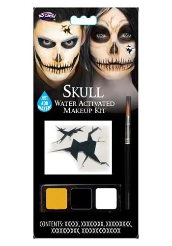 Fun World Water Activated Cracked Skull Makeup Kit 1 Fun World Water Activated Cracked Skull Makeup Kit