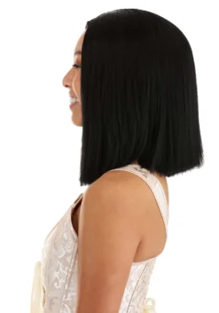Deep Black Long Bob Wig For Women -Smiffys Sales deep black long bob wig alt 3