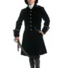 Deluxe Black Pirate Jacket With Pockets Costume