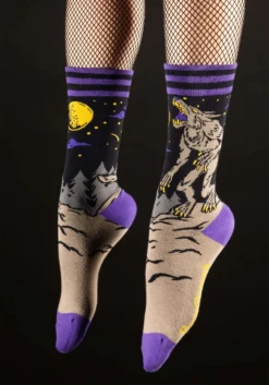 Evil Werewolf Socks -Smiffys Sales evil af werewolf socks alt 2