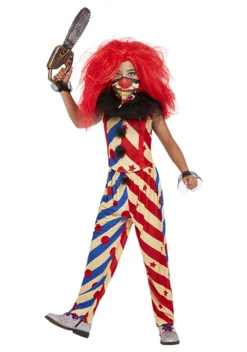 Smiffys Creepy Clown Costume For Girls -Smiffys Sales girls creepy clown alt 3