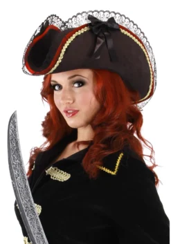 Lady Buccaneer Black Costume Hat