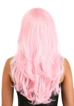 Wavy Light Pink Full Wig -Smiffys Sales light pink full wavy wig alt 3