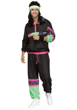Fun World 80's Track Suit Costume For Men