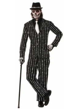 Bone Pin Stripe Suit Costume For Men