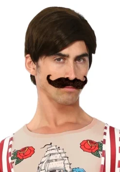 Men's Strongman Wig And Mustache