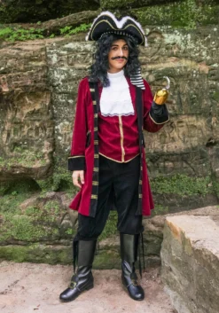 Deluxe Captain Hook Costume For Men -Smiffys Sales mens ultimate captain hook costume alt 15