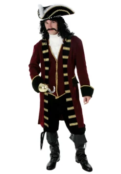 Deluxe Captain Hook Costume For Men -Smiffys Sales mens ultimate captain hook costume alt 4