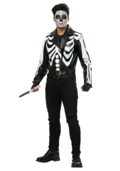 Moto Jacket Skeleton Men's Costume