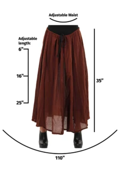 Brown Pirate Parachute Skirt -Smiffys Sales pirate parachute skirt brown alt 3