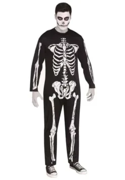 Fun World Plus Size Scary Skeleton Costume For Men