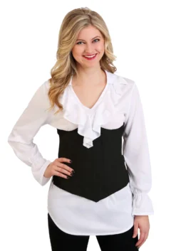 Plus Size Women's Ruffled Pirate Costume Blouse