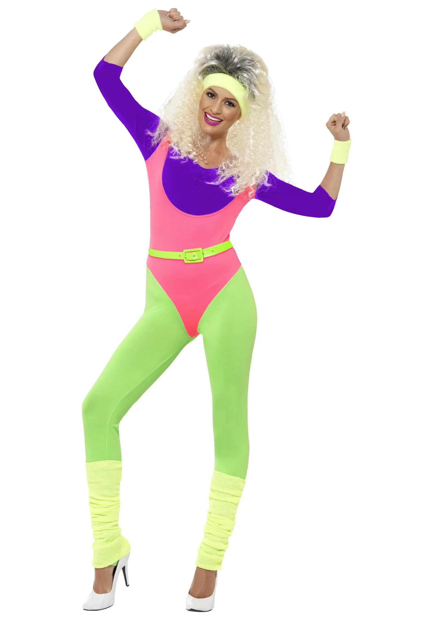 Smiffys Women's 80s Workout Costume 1 Smiffys Women's 80s Workout Costume