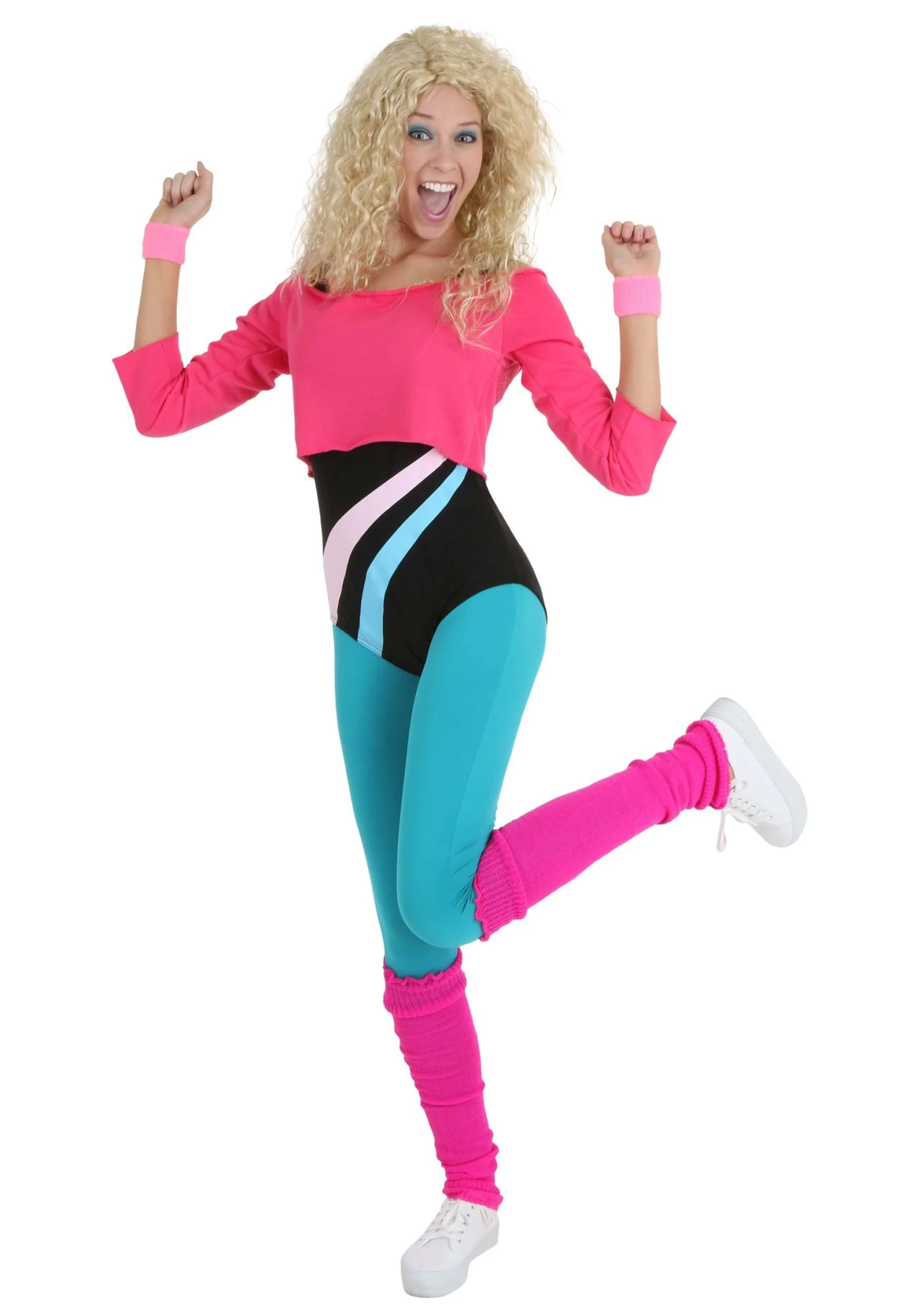 Women's 80's Workout Girl Costume 1 Women's 80's Workout Girl Costume