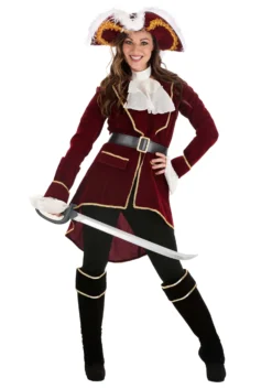 Women's Captain Hook Costume -Smiffys Sales womens captain blackheart costume alt 2