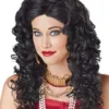 Women's Curly Captain Hook Black Wig