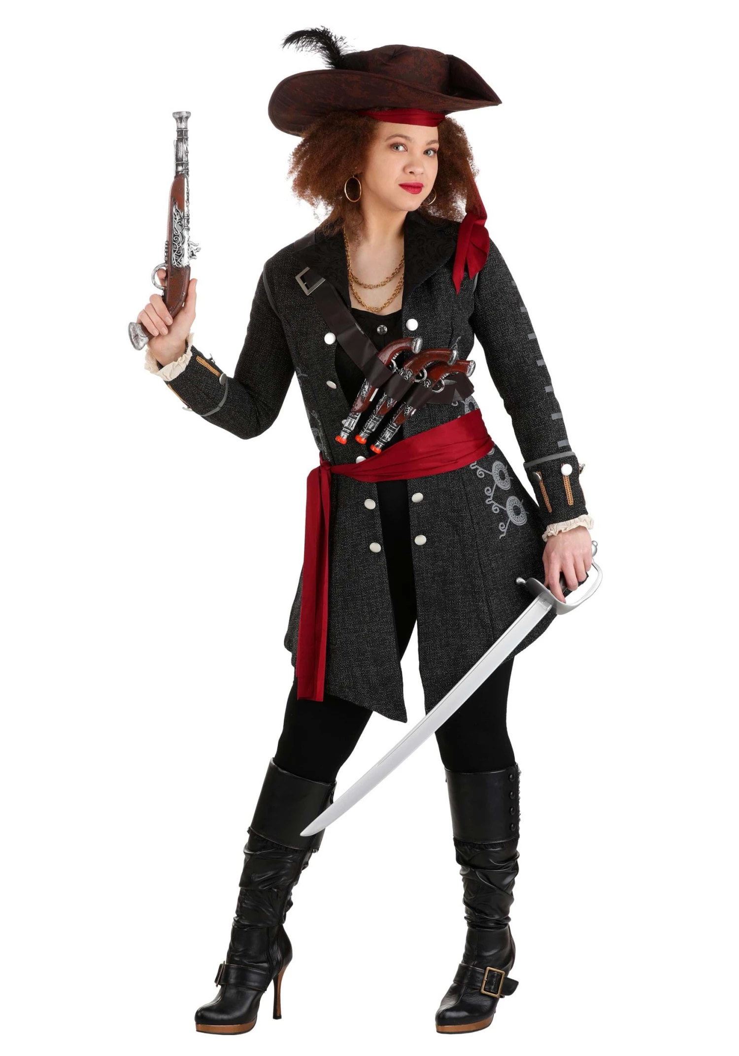 Women's Fearless Pirate Costume 2 Women's Fearless Pirate Costume - Image 2
