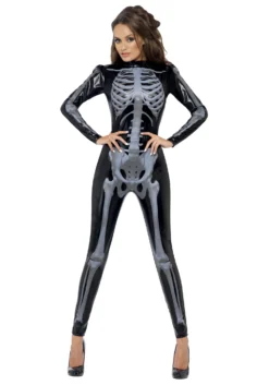 X-Ray Skeleton Jumpsuit Costume For Women