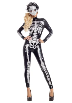 Glamorous Skeletal Beauty Costume For Women