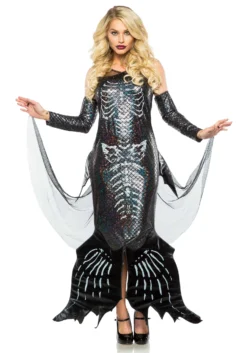 Glamour Skeleton Women's Mermaid Costume