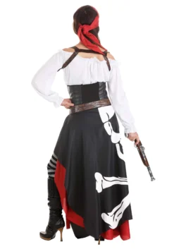Skeleton Flag Rogue Pirate Costume For Women -Smiffys Sales womens pirate flag gypsy costume alt 10