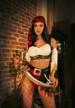 LEG AVENUE Sexy Wicked Pirate Wench Costume For Women -Smiffys Sales womens sexy wicked pirate wench costume alt 3