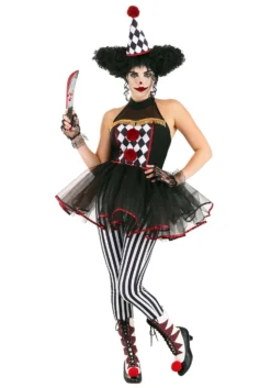 Armada Twisted Clown Costume For Women -Smiffys Sales womens twisted clown costume alt 6