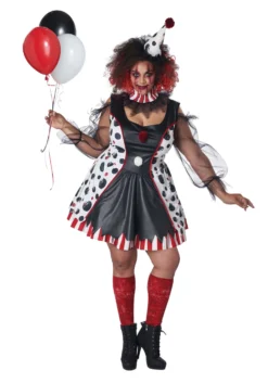 Plus Size Women's Twisted Clown Costume