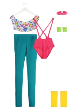 Women's Work It Out 80's Costume -Smiffys Sales womens work it out 80s costume alt 6