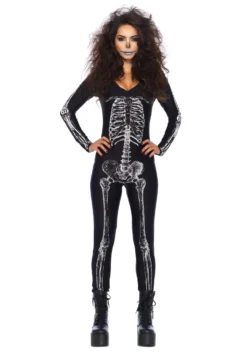 LEG AVENUE Women's X-Ray Skeleton Catsuit Costume