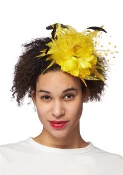 Trim Yellow Fascinator